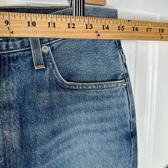Agolde High Waist Straight Leg Blue Denim Jeans size 29 Medium Wash - Picture 8 of 11